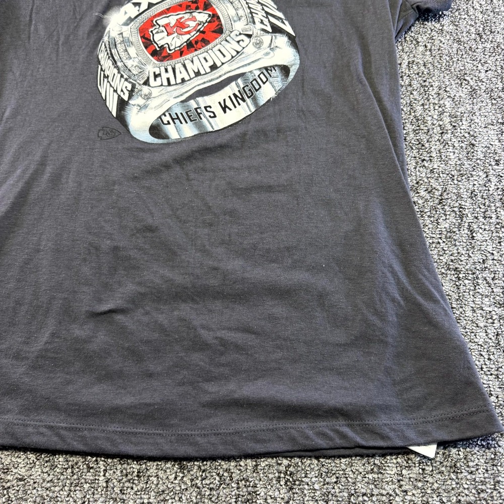 Kansas City Chiefs T Shirt Womens Small Black Nike Anthracite NFL Crew Neck Tee - Picture 4 of 16